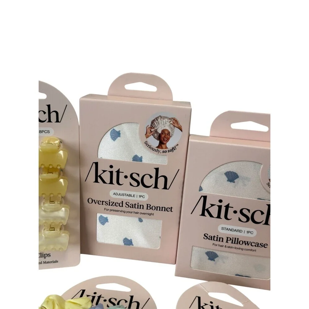 Lot of 21 Kitsch Hair Care Products Clips Satin pillowcase & More  All New NWT